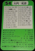 タカラプロ野球カードゲーム昭和６２年度横浜大洋ホエールズ 大門和彦_画像2