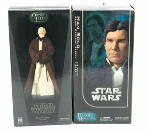 【中古・ジャンク品】STAR WARS 12インチ フィギュア オビ＝ワン ケノービ ハンソロ 2体セット【状態未確認】：