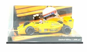 【中古品】 1/43 MINICHAMPS LOTUS HONDA 99T S.Nakajima 1987 DeLonghi (イエロー) euro-sports特注 °°