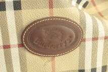 【中古・ジャンク品】Burberrys BURBERRY バーバリー 巾着ボストンバッグ バッグ PVC ノバチェック【タグ付き・内張り劣化】.,_画像3