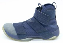 ●【中古品】NIKE ナイキ LEBRON SOLDIER10 レブロンソルジャー10 バスケットボールシューズ 852400-444 ネイビー 27.5cm：_画像2