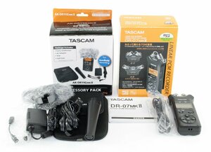 ●【中古品】TASCAM タスカム DR-07MKⅡリニアPCMレコーダー アクセサリーキット付属【動作確認済み】：