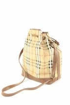 【中古・ジャンク品】Burberrys BURBERRY バーバリー 巾着ボストンバッグ バッグ PVC ノバチェック【タグ付き・内張り劣化】.,_画像2