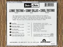 LENNIE TRISTANO／NOTE TO NOTE／JAZZ RECORDS JR10CD／米盤CD／レニー・トリスターノ／未開封 新品_画像2