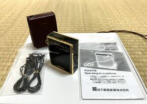 希少 良好【昭和56年 ナショナル FM/AM2バンドマイクロラジオ RF-007D（イヤホン・FMアンテナリード・専用ケース付）】動作品　昭和レトロ 