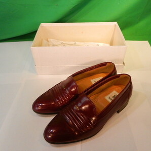 yh240115-003A4 DONKEY ローファー 中古品 ドンキー 靴 シューズ 赤 レッド 箱付き 25.5の画像1