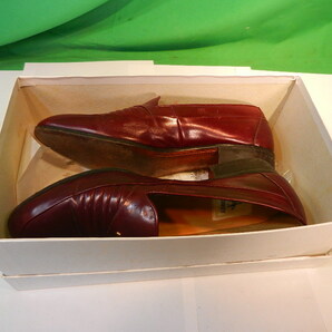 yh240115-003A4 DONKEY ローファー 中古品 ドンキー 靴 シューズ 赤 レッド 箱付き 25.5の画像7