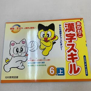 あかねこ 漢字スキル 6年生 小6 漢字 国語 漢字の読み書き テスト練習 【家庭学習用】【復習用】 小学校 ドリル プリント テスト答案 d010