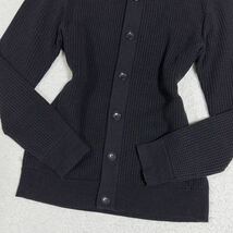 カルバンクライン【お洒落の極み】Calvin Klein ニットジャケット カーディガン セーター ワッフル ジップアップ ウール ブラック 黒 L_画像4