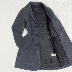 ビームス【お洒落な一着】BEAMS LIGHTSチェスターコート ロング ジャケット ウール グレー Mサイズ