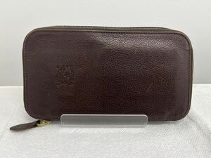 IL BISONTE Il Bisonte long wallet round fastener Zip around leather Brown C0443