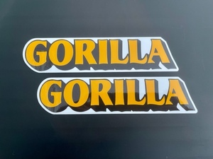 平状送料無料☆絶版HONDA！GORILLA/ゴリラロゴ/タンクステッカー左右セット/11色選択可 高品質3M日本製