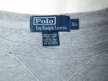 90s POLO SPORT スウェット XL グレー 前Ｖ ガゼット ラルフローレン　ポロスポーツ ビンテージ アーチロゴ ワッペン 1967 67 sweat_画像3