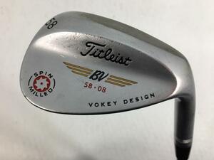 即決 中古 ボーケイ ウェッジ スピンミルド ツアークロム 58.08 SW D/G 58 WEDGE