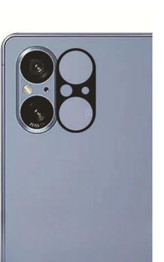 Xperia5 V SO-53D SOG12 カメラレンズ ガラス ブラック エクスペリア ファイブ マークファイブ