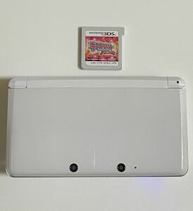 【稼働品】Nintendo 3DS 本体 任天堂 ニンテンドー3DS ホワイト ポケモン オメガルビー ソフト付 　1円〜