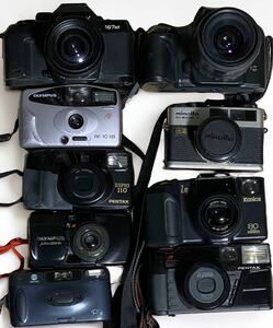 フィルムカメラ 9個 まとめ セット 167MT/AF-10XB/ESPIO110/ZOOM105/P's/Z-20/HI-MATIC F/80superdZOOM/ZOOM-70 1円〜