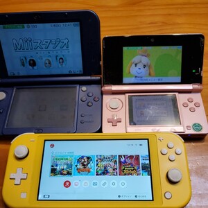 【ジャンク】 任天堂 Nintendo ニンテンドー　Switch Lite(1機)スイッチライト　New3DSLL(1機)　3DS(1機)