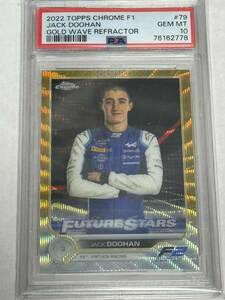 2022 topps chrome F1 formula 1 jack doohan gold wave refractor PSA 10 カード 1円スタート