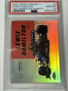 2020 topps chrome formula 1 F1 #2 Lewis hamilton 1954 world on wheels PSA 10 ルイスハミルトン カード 1円スタート