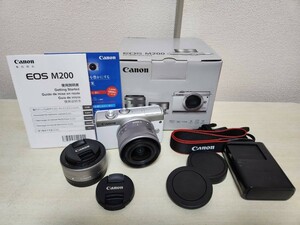 canon キャノン EOS M200 ダブルレンズキット EF-M12-45mmF3.5-6.3 EF-M22mmF2 一眼レフ　ミラーレス一眼