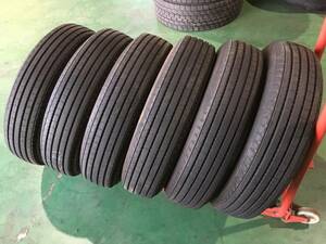 x995-4-1 ☆225/80R17.5 BS R115 中古6本セット♪ 2023年製 ブリヂストン 残溝8～7ｍｍ！ k210