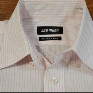 【クリーニング済み】LESMUES　AOKI　ボタンダウンワイシャツサイズM84
