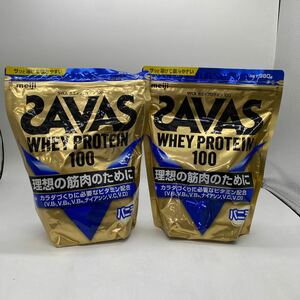 A0577 未開封 健康食品 ザバス ホエイプロテイン980g×2袋 バニラ味 ZAVASU WHEYPUROTEIN