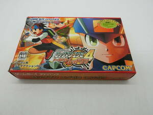 B0083 中古品 GBA ロックマンエグゼ4 トーナメント レッドサン 箱説明書付 バトルチップ欠品 ゲームボーイアドバンス 動作確認済み