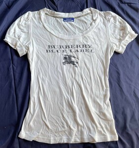 BURBERRY / バーバリー ブルーレーベル 半袖 Tシャツ サイズ 38 ロゴ　チェック