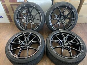 §RAYS グラムライツ57FXZ 19X9.5J+38 112-5H ハンコック 255/35R19(255/35-19)中古 アウディ S5/S5スポーツバック 等