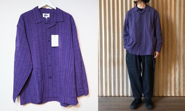 新品 Pilgrim Surf+Supply Dominique Aizu Shirt ピルグリムサーフサプライ 23SS 会津木綿 シャツジャケット M TP ビームス カバーオール