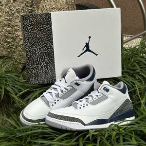 バスケットシューズ バッシュ スニーカー ジョーダン Jordan Air Jordan 3 Retro　 White/Midnight Navy CT8532-140 US10.5 28.5CM