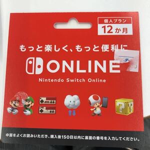 スピード通知　個人プラン ニンテンドーオンライン 12ヶ月 利用券 Nintendo Switch Online ニンテンドースイッチ