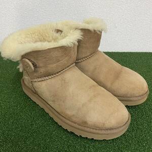 UGG アグ ブーツ ムートンブーツ 3352 25cm レディース 人気モデル ライトブラウン (ホワイトボタン) かわいい オシャレ