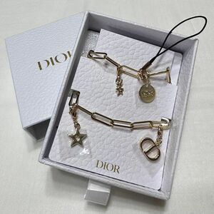 Christian Dior ディオール ノベルティ ゴールド フォンチャーム ストラップ キーホルダー 新品未使用♪