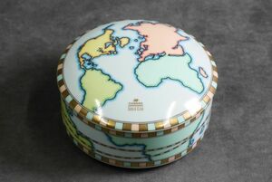 186 TIFFANY ティファニー ボンボニエール 世界地図 CUNARD SKALD CLUB 小物入れ 陶器
