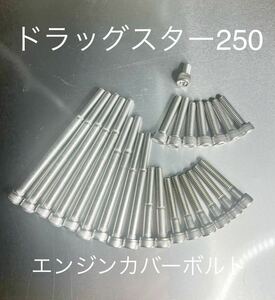 ドラッグスター250 エンジンカバーボルト　ステンレス製キャップスクリュー　25本セット　XVS250 前年式@