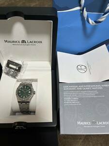 モーリスラクロア　アイコン オートマティック 39 39mm グリーン　AI6007-SS002-630-1 MAURICE LACROIX 腕時計 自動巻 美品　箱　保証書有