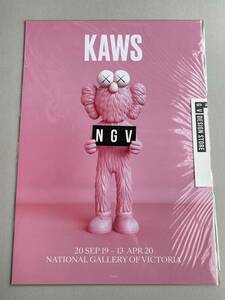 新品 未開封　KAWS　カウズ オリジナル ポスター　NGV 　BFF ピンク