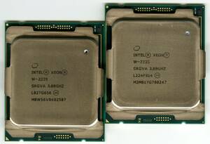 Intel　Xeon　W-2235　SRGVA　 中古2個セット 　　　　　2587,0247