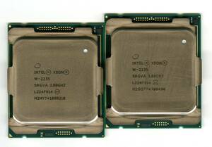 Intel　Xeon　W-2235　SRGVA　 中古2個セット 　　　　　0218,0498