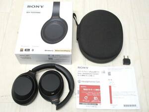 HE-189◆SONY ソニー ワイヤレスノイズキャンセリングステレオヘッドセット WH-1000XM4 ブラック 中古品