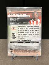 100枚限定 2023 Topps UEFA Stadium Club Chrome Johan Bakayoko ヨハン・バカヨコ Image Variation Auto 直筆サイン RC ルーキー_画像2