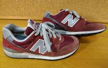 new balance 996 ニューバランス スニーカー 24cm えんじ 送料1000円～_画像6