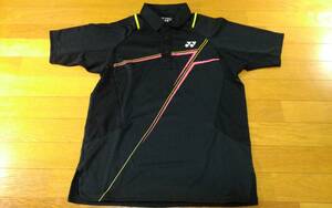 yonex ヨネックス プラシャツ ポロシャツ SIZE:M 黒 黄 赤系 送料215円～