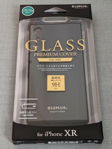 未開封 iPhone XR 背面ガラスシェルケース SHELL GLASS SQUARE ダークグレー ケース LEPLUS