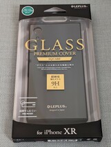 未開封 iPhone XR 背面ガラスシェルケース SHELL GLASS SQUARE ダークグレー ケース LEPLUS_画像1