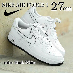 【送料無料】【新品】27㎝　Nike AirForce1 Low White/Black ナイキ エアフォース1 ロー ホワイト/ブラック