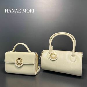 ☆美品☆ HANAE MORI ハナエモリ 森英恵 ハンドバッグ 筒型バッグ ショルダーバッグ まとめて2点